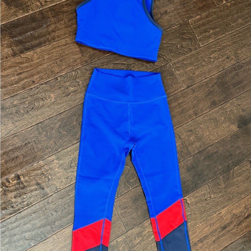 Willow Bold Blue and Red Workout Set